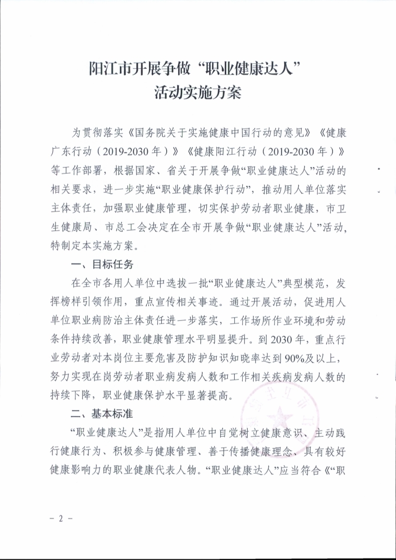 （掛網(wǎng)）陽江市衛(wèi)生健康局 陽江市總工會關(guān)于印發(fā)《陽江市開展?fàn)幾觥奥殬I(yè)健康達人”活動實施方案》的通知（陽衛(wèi)函〔2021〕201號）(陽衛(wèi)函〔2021〕201號 陽江市衛(wèi)生健康局 陽江市總工會關(guān)于印發(fā)《陽江市開展?fàn)幾觥奥殬I(yè)健康達人”活動實施方案》的通知)_頁面_02.jpg